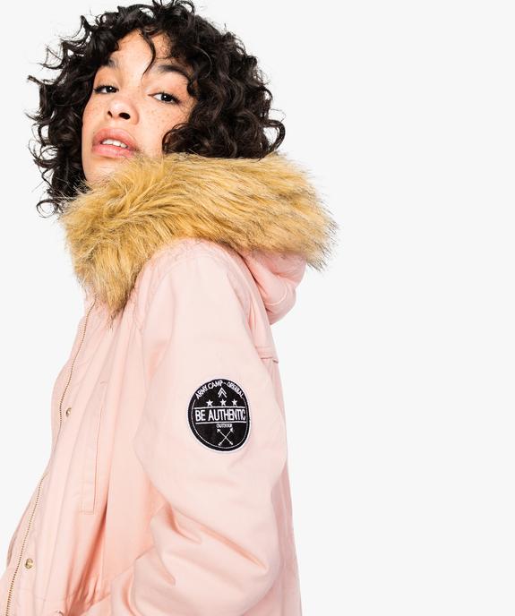 Parka à capuche avec bord  amovible vue2 - FOLLOW ME - GEMO