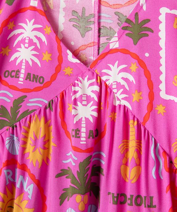 Robe de plage légère et fluide imprimée fille vue2 - GEMO 4G FILLE - GEMO