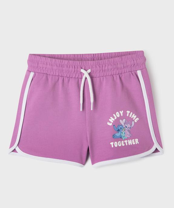 Short en maille avec motifs Stitch fille - Disney vue1 - LILO & STITCH - GEMO