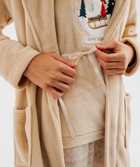 Robe de chambre à capuche femme vue3 - GEMO(HOMWR FEM) - GEMO