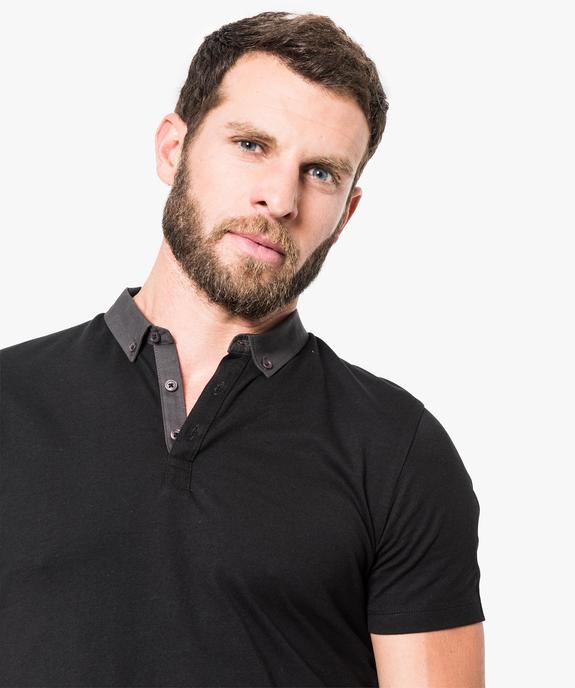 Polo à manches courtes col chemise vue2 - GEMO (HOMME) - GEMO