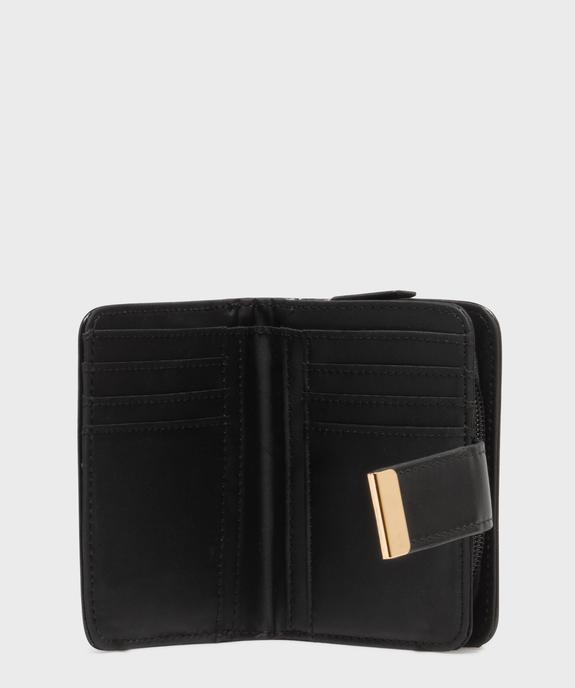 Portefeuille compact fermeture par zip et bouton pression femme vue3 - GEMO (ACCESS) - GEMO