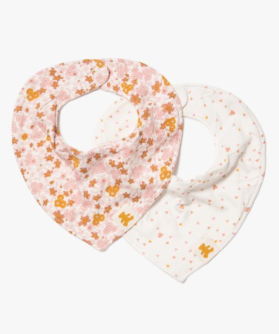 Bavoirs naissance façon bandana doublés éponge (lot de 2) - LuluCastagnette vue1 - LULUCASTAGNETTE - GEMO