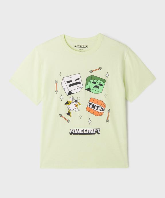Tee-shirt manches courtes imprimé garçon - Minecraft vue1 - MINECRAFT - GEMO