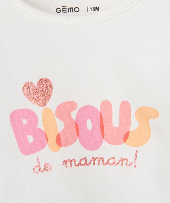 Tee-shirt manches longues imprimé bébé fille vue2 - GEMO(BEBE DEBT) - GEMO