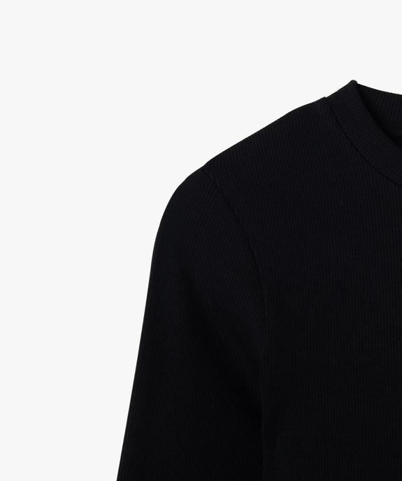 Tee-shirt manches longues en maille côtelée fille vue2 - GEMO 4G FILLE - GEMO