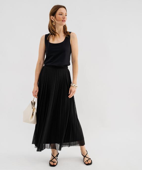 Jupe plissée en maille résille fluide femme vue1 - GEMO(FEMME PAP) - GEMO