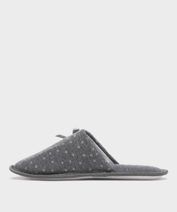 Chaussons mules en jersey étoilé femme vue3 - GEMO(HOMWR FEM) - GEMO