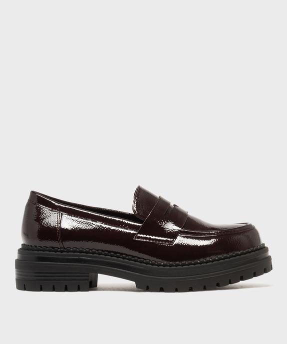 Mocassins chunky à semelle crantée et tige vernie femme - Follow Me vue1 - FOLLOW ME - GEMO