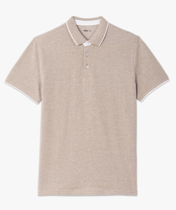 Polo homme à manches courtes en maille piquée vue4 - GEMO (HOMME) - GEMO