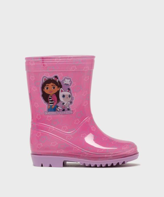 Bottes de pluie à semelle crantée imprimées fille - Gabby et La Maison Magique vue1 - GABBY - GEMO