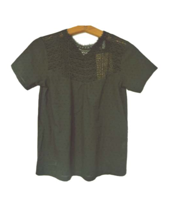 Blouse en coton avec décolleté en dentelle femme vue1 - GEMO(FEMME PAP) - GEMO
