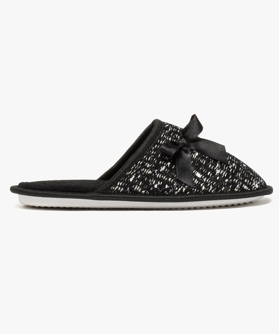 Mules plates avec noeud et sequins vue1 - GEMO(HOMWR FEM) - GEMO