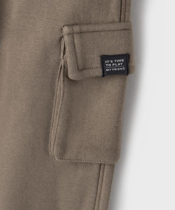 Jogging cargo en molleton doux bébé garçon vue2 - GEMO 4G BEBE - GEMO