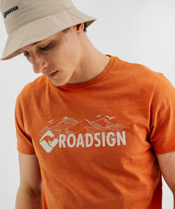 Tee-shirt manches courtes avec motif grands espaces homme - Roadsign vue2 - ROADSIGN GEMO FOR GOOD D - GEMO