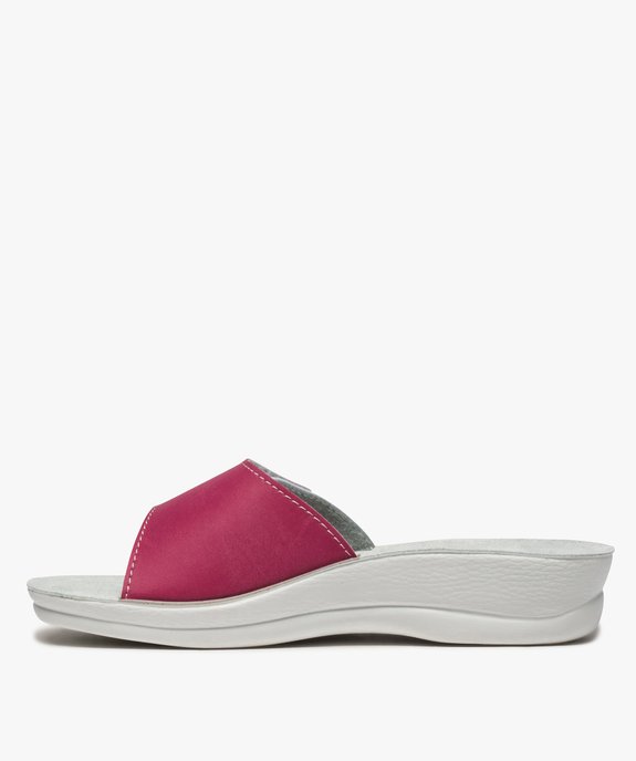 Mules femme confort ouvertes à bride scratch bicolore vue3 - G'FLEX - GEMO