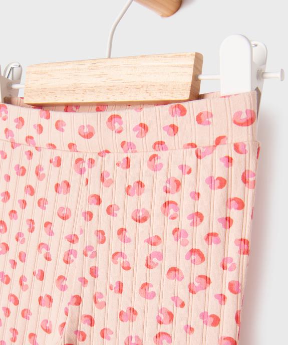 Pantalon flare en maille côtelée bébé fille vue2 - GEMO 4G BEBE - GEMO