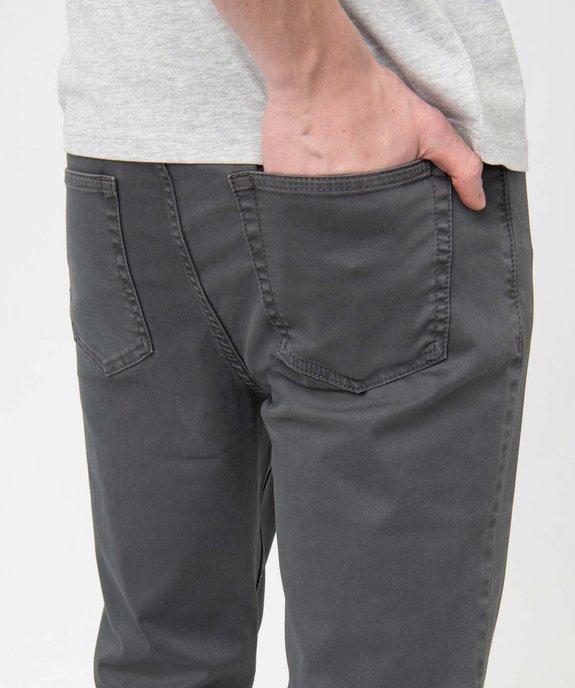 Pantalon homme coupe straight en toile vue5 - GEMO 4G HOMME - GEMO
