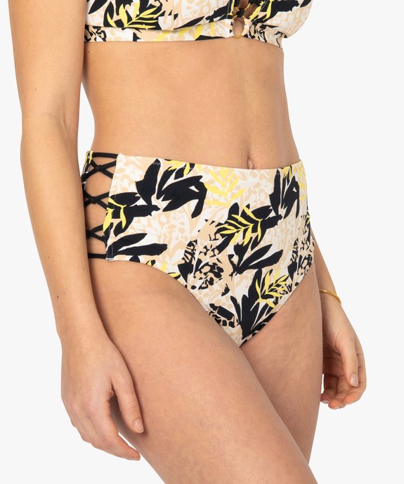 Bas de maillot de bain femme avec liens sur les hanches vue1 - GEMO (PLAGE) - GEMO