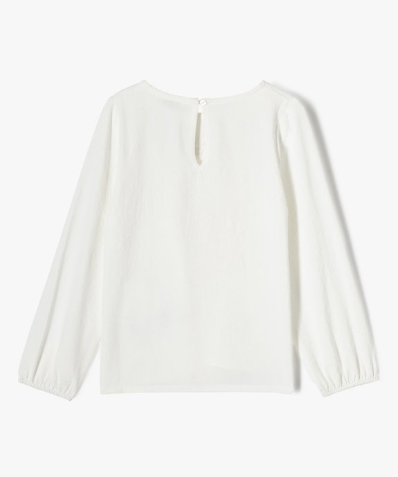 Blouse à manches longues avec liseré scintillant sur le buste fille vue3 - GEMO (ENFANT) - GEMO