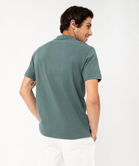 Polo à manches courtes en maille piquée homme vue3 - GEMO 4G HOMME - GEMO