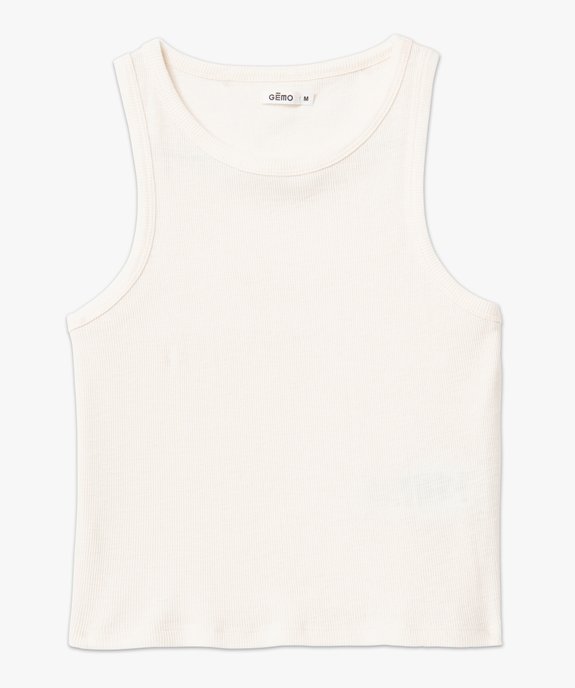 Débardeur femme en maille côtelée à larges emmanchures vue4 - GEMO(FEMME PAP) - GEMO