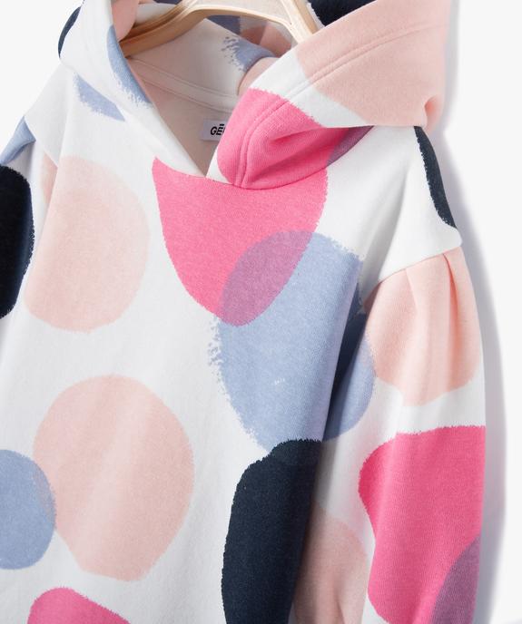 Robe sweat en maille douillette imprimée bébé fille  vue3 - GEMO 4G BEBE - GEMO