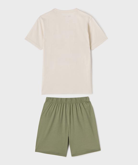 Pyjashort bicolore avec motif surf garçon vue4 - GEMO 4G GARCON - GEMO