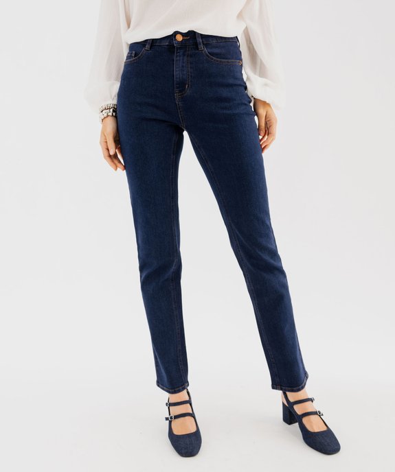 Jean Regular taille haute en denim stretch femme - Longueur L30 vue7 - GEMO(FEMME PAP) - GEMO