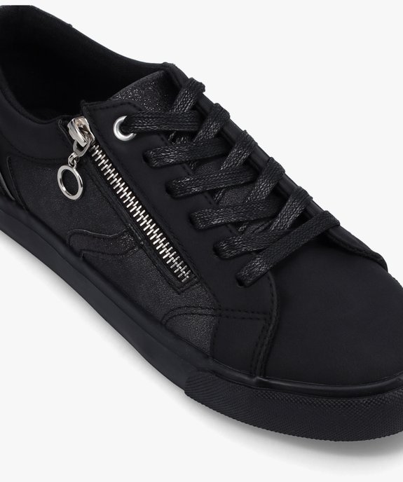 Baskets femme monochromes fermeture lacets et zip vue6 - GEMO (SPORTSWR) - GEMO
