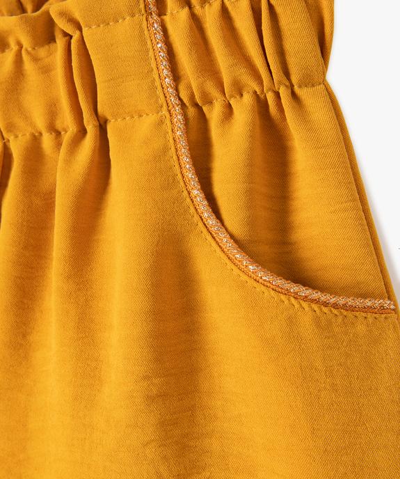 Short ample avec ceinture froncée et détails pailletés fille vue2 - GEMO (ENFANT) - GEMO