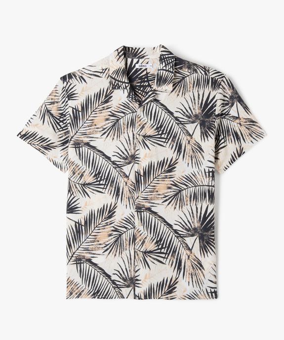 Chemise manches courtes fluide imprimé tropical garçon vue1 - GEMO 4G GARCON - GEMO