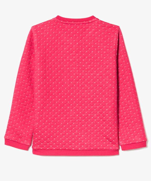 Veste teddy en jersey avec détails pailletés vue2 - GEMO (ENFANT) - GEMO