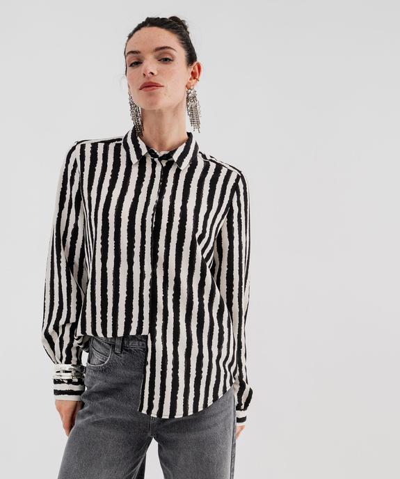 Chemise à rayures femme vue1 - GEMO 4G FEMME - GEMO