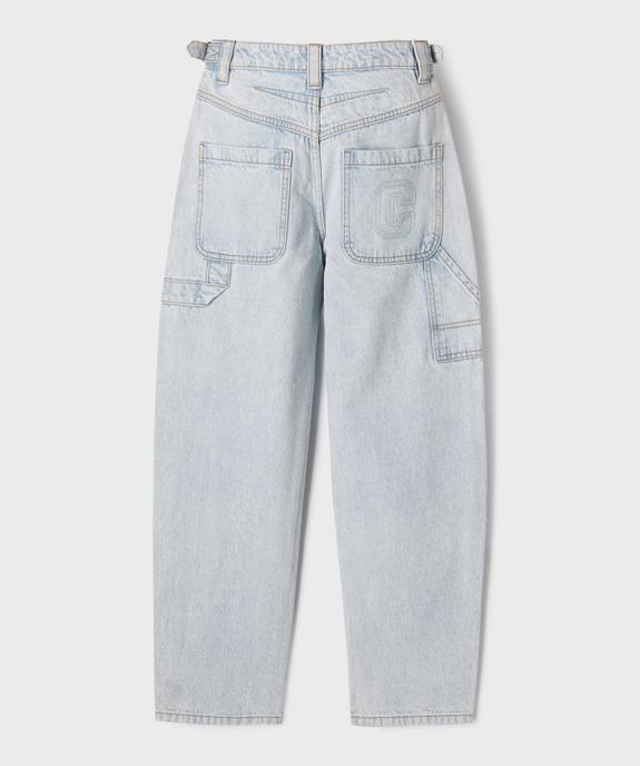Jean barrel en denim délavé fille - Camps United vue3 - CAMPS - GEMO