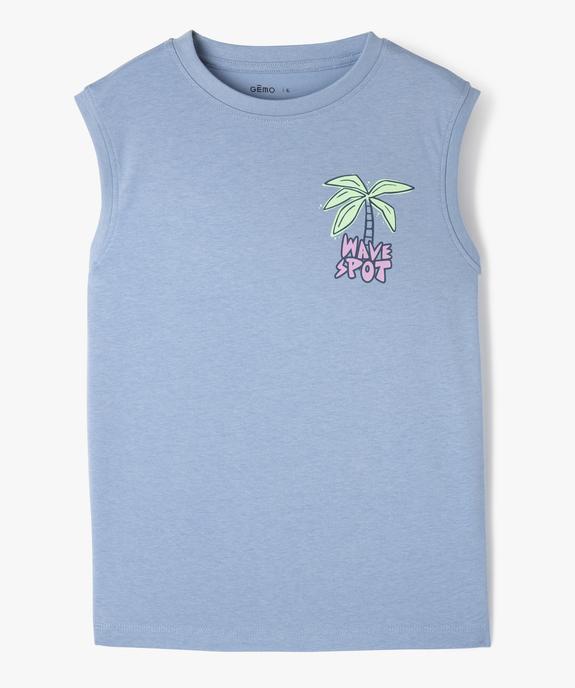 Débardeur en coton avec motif poitrine garçon vue1 - GEMO (ENFANT) - GEMO