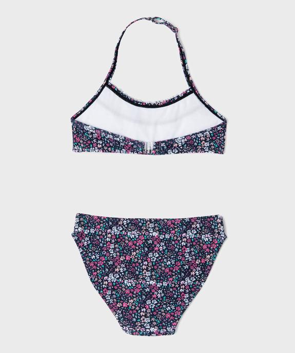 Maillot de bain 2 pièces à fleurs et volants fille vue4 - GEMO (ENFANT) - GEMO