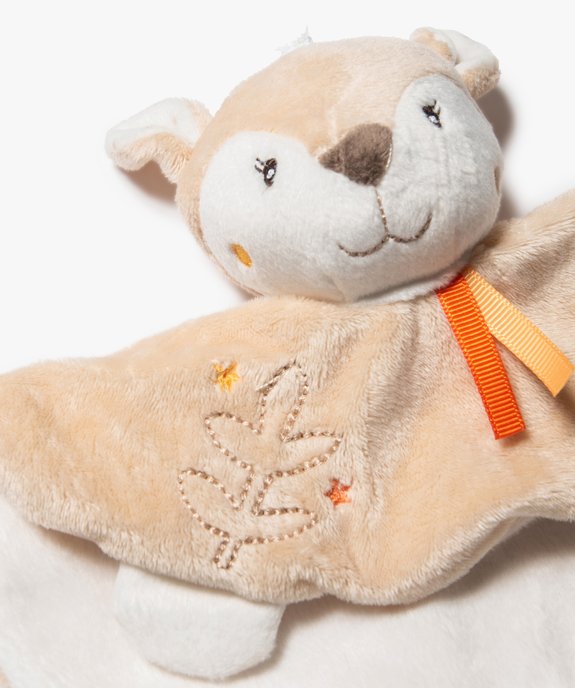 Doudou plat bébé multi-matières avec tête de biche– Sucre d’Orge vue2 - SUCRE D'ORGE - GEMO