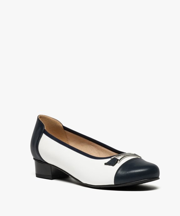 Ballerine femme à talon bicolore vue2 - GEMO (CONFORT) - GEMO
