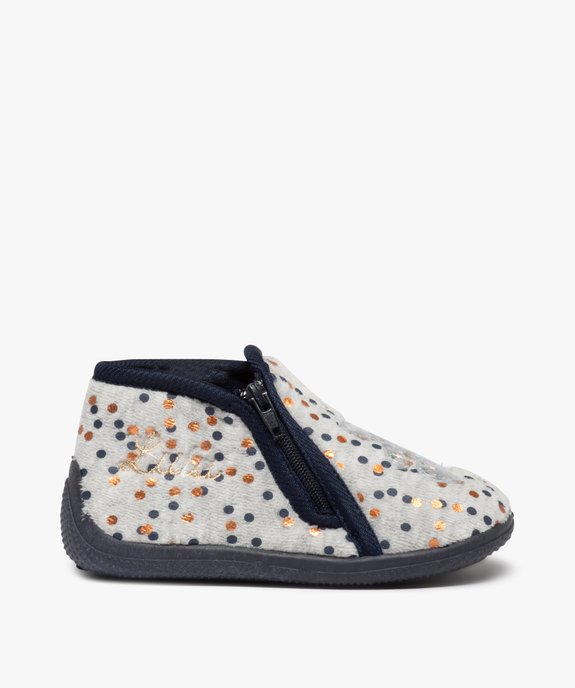 Chaussons bébé fille bottillons à pois brillants – LuluCastagnette vue1 - LULU CASTAGNETT - GEMO