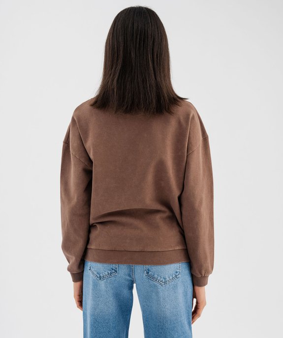 Sweat loose délavé à clous étoilés femme vue3 - GEMO(FEMME PAP) - GEMO
