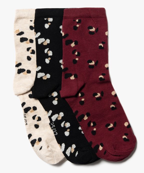 Chaussettes tige haute à motifs pailletés femme (lot de 3) vue1 - GEMO(HOMWR FEM) - GEMO