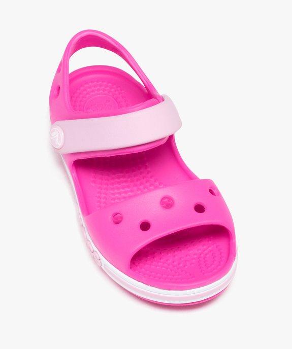 Sandales fille souples pour la plage avec bande à scratch - Crocs vue5 - CROCS - GEMO