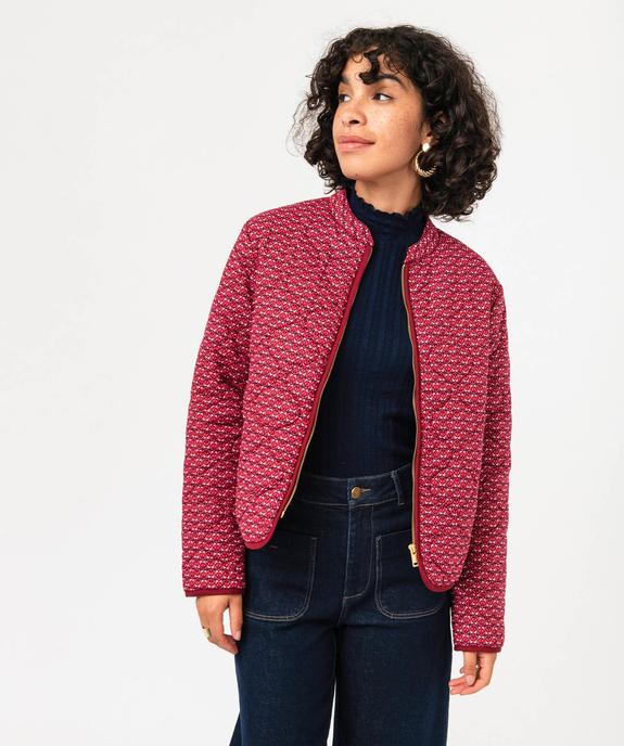 Veste matelassée à col rond et fermeture zippée femme vue1 - GEMO 4G FEMME - GEMO
