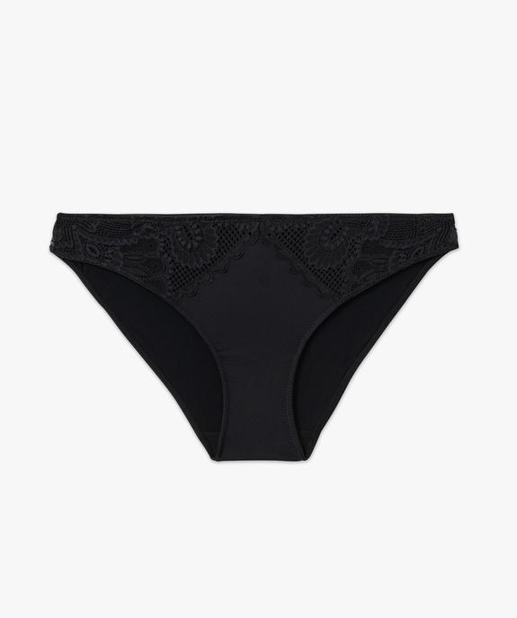 Culotte en microfibre et dentelle femme vue4 - GEMO(HOMWR FEM) - GEMO