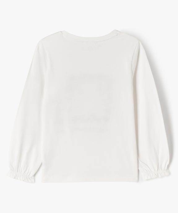 Tee-shirt manches longues avec motif brodé fille - LuluCastagnette vue3 - LULU CASTAGNETTE GEMO FOR GOOD - GEMO