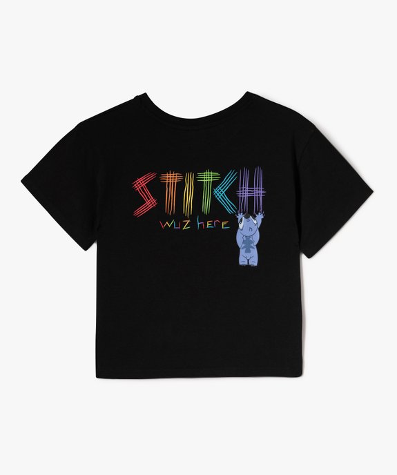 Tee-shirt manches courtes motif Stitch fille - Disney vue3 - LILO & STITCH - GEMO