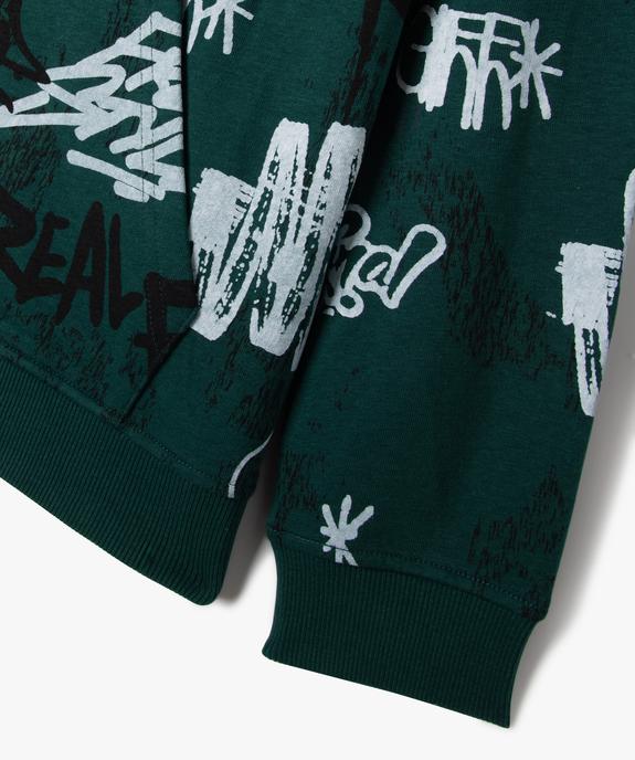 Sweat à capuche imprimé garçon vue2 - GEMO (JUNIOR) - GEMO