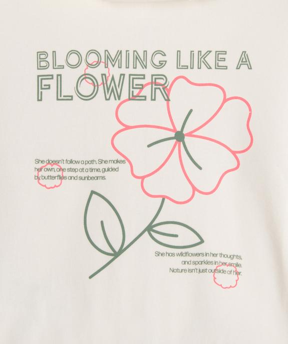 Sweat zippé à capuche imprimé devant et dos fille vue4 - GEMO 4G FILLE - GEMO