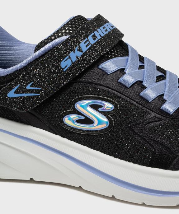 Baskets à scratch en toile pailletée Wave 92 fille - Skechers  vue6 - SKECHERS - GEMO